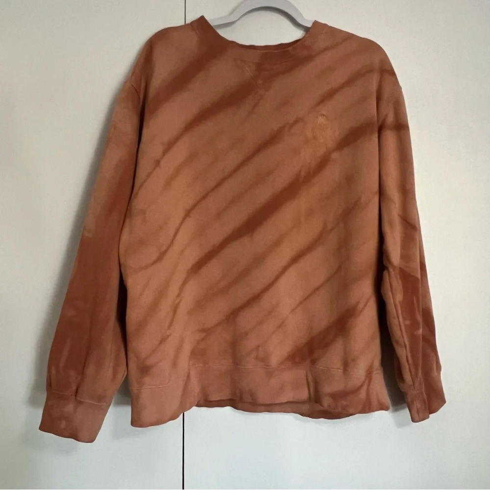 Billabong Crewneck Sweatshirt Long Sleeves Orange Tie Dye Size large